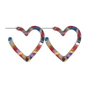 Fashion Multi-Color Love Drop Earrings